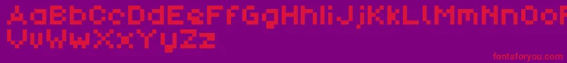 PixlDemo Font – Red Fonts on Purple Background