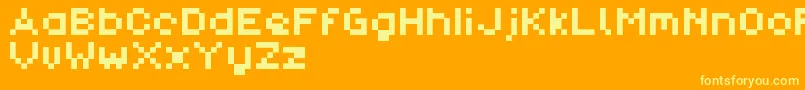 フォントPixlDemo – オレンジの背景に黄色の文字