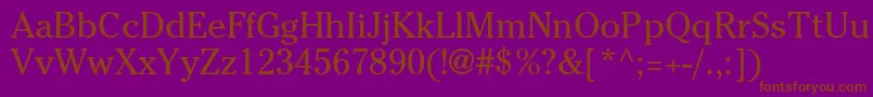 CheltenhamstdBook Font – Brown Fonts on Purple Background