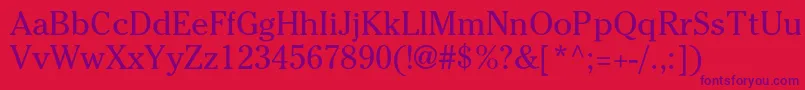 CheltenhamstdBook-Schriftart – Violette Schriften auf rotem Hintergrund