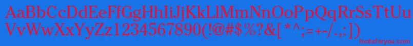 CheltenhamstdBook Font – Red Fonts on Blue Background