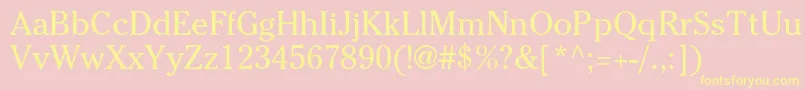 CheltenhamstdBook Font – Yellow Fonts on Pink Background
