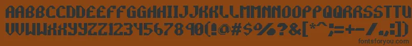 Rockprp Font – Black Fonts on Brown Background