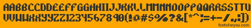 Rockprp Font – Black Fonts on Orange Background