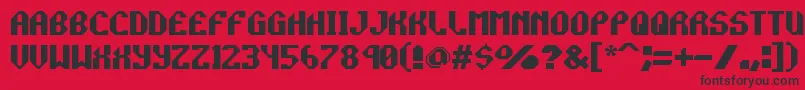 Rockprp Font – Black Fonts on Red Background