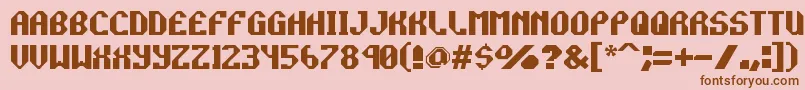 Rockprp Font – Brown Fonts on Pink Background