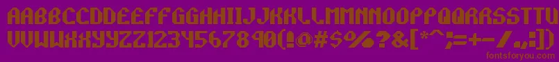 Rockprp Font – Brown Fonts on Purple Background