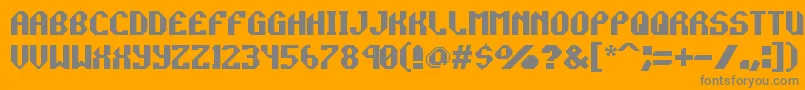 Rockprp Font – Gray Fonts on Orange Background