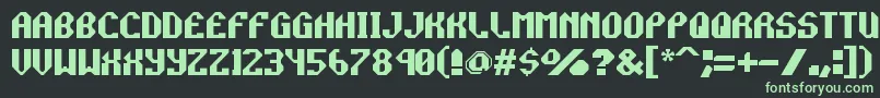 Rockprp Font – Green Fonts on Black Background