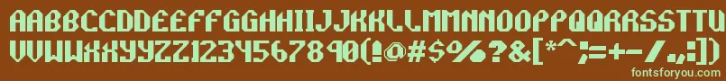 Rockprp Font – Green Fonts on Brown Background