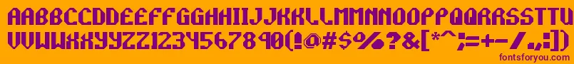 Rockprp Font – Purple Fonts on Orange Background