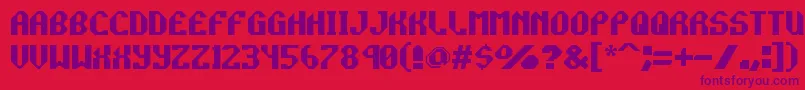 Rockprp Font – Purple Fonts on Red Background