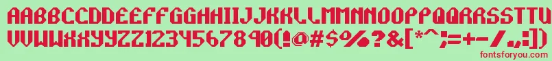 Rockprp Font – Red Fonts on Green Background