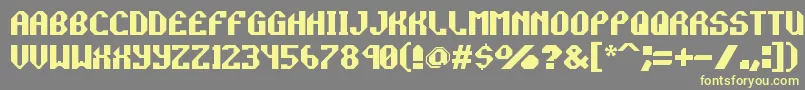 Rockprp Font – Yellow Fonts on Gray Background