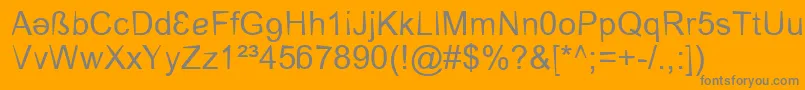 フォントCerebralparesFalk – オレンジの背景に灰色の文字