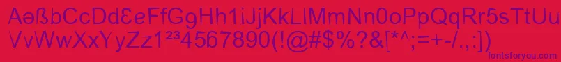 CerebralparesFalk Font – Purple Fonts on Red Background