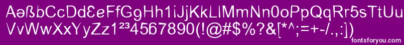 フォントCerebralparesFalk – 紫の背景に白い文字