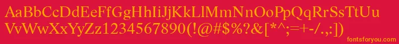 LidoStfCe Font – Orange Fonts on Red Background