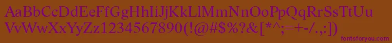 LidoStfCe Font – Purple Fonts on Brown Background