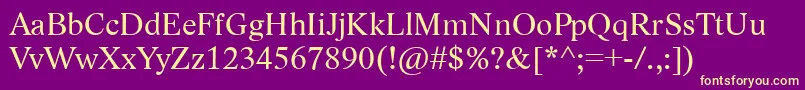 LidoStfCe Font – Yellow Fonts on Purple Background