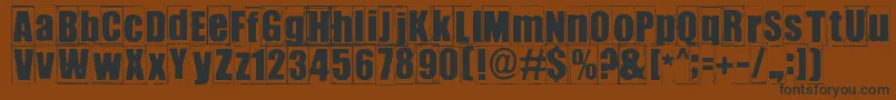 Ikhioogla3 Font – Black Fonts on Brown Background