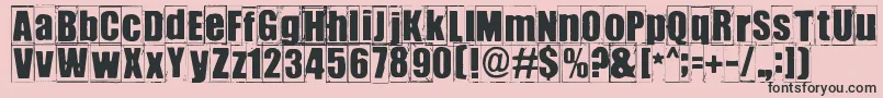 Ikhioogla3 Font – Black Fonts on Pink Background