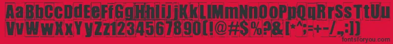 Ikhioogla3 Font – Black Fonts on Red Background