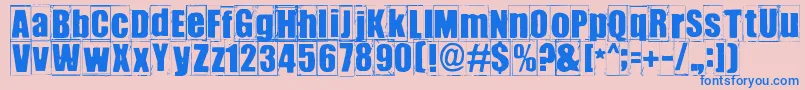 Ikhioogla3 Font – Blue Fonts on Pink Background