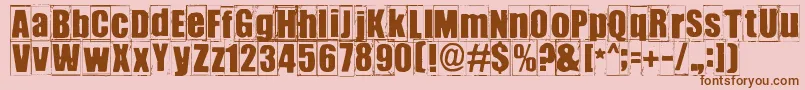 Ikhioogla3 Font – Brown Fonts on Pink Background