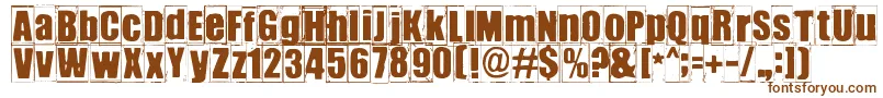 Шрифт Ikhioogla3 – коричневые шрифты на белом фоне