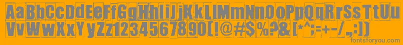 Ikhioogla3 Font – Gray Fonts on Orange Background