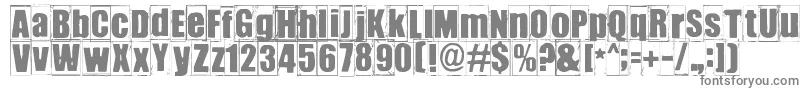 Ikhioogla3 Font – Gray Fonts on White Background