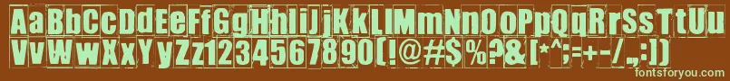 Ikhioogla3 Font – Green Fonts on Brown Background