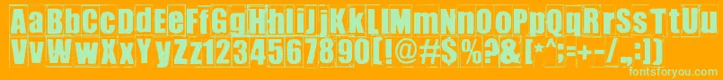 Ikhioogla3 Font – Green Fonts on Orange Background