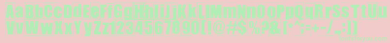 Ikhioogla3 Font – Green Fonts on Pink Background