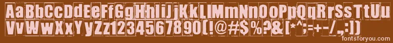 Ikhioogla3 Font – Pink Fonts on Brown Background