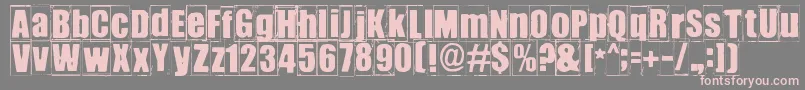 Ikhioogla3 Font – Pink Fonts on Gray Background
