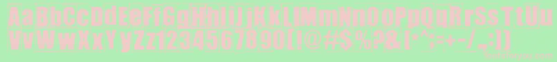 Ikhioogla3 Font – Pink Fonts on Green Background