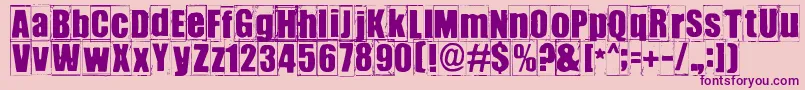 Ikhioogla3 Font – Purple Fonts on Pink Background