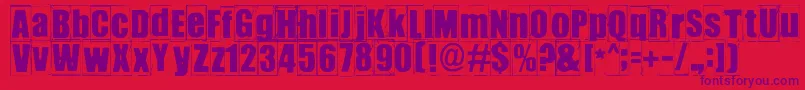 Ikhioogla3 Font – Purple Fonts on Red Background