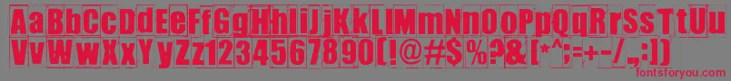 Ikhioogla3 Font – Red Fonts on Gray Background