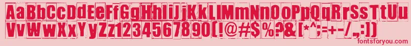 Ikhioogla3 Font – Red Fonts on Pink Background