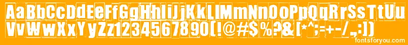 Ikhioogla3 Font – White Fonts on Orange Background