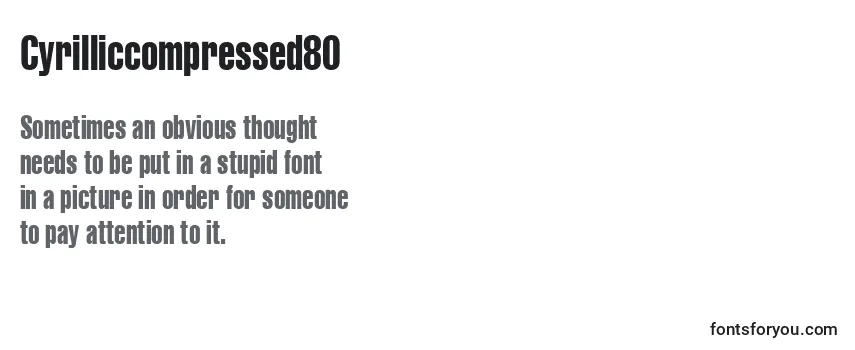 Cyrilliccompressed80 Font