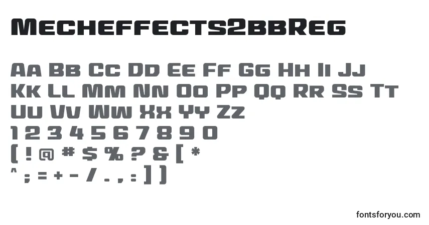 A fonte Mecheffects2bbReg – alfabeto, números, caracteres especiais