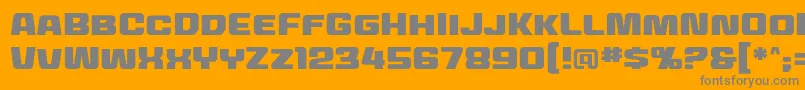 Mecheffects2bbReg Font – Gray Fonts on Orange Background