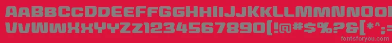 Mecheffects2bbReg Font – Gray Fonts on Red Background