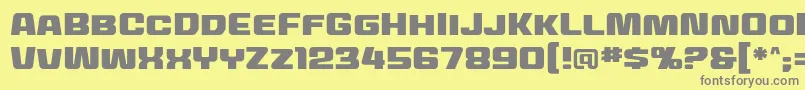 Mecheffects2bbReg Font – Gray Fonts on Yellow Background