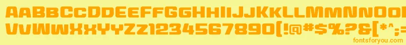 Mecheffects2bbReg Font – Orange Fonts on Yellow Background