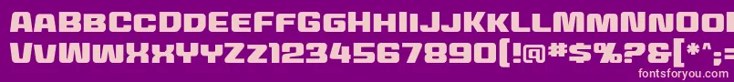 Mecheffects2bbReg Font – Pink Fonts on Purple Background